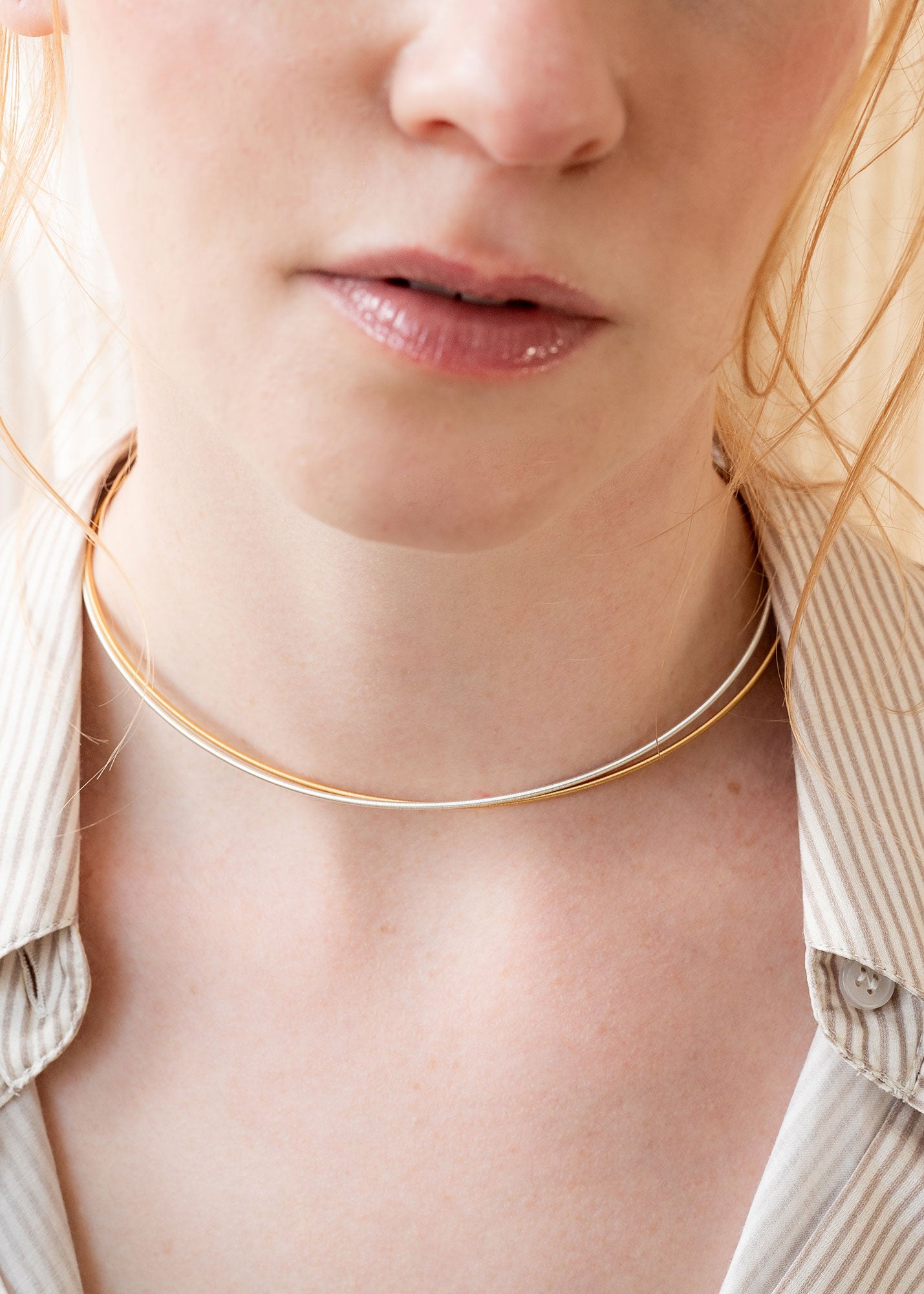 Fine gold choker discount